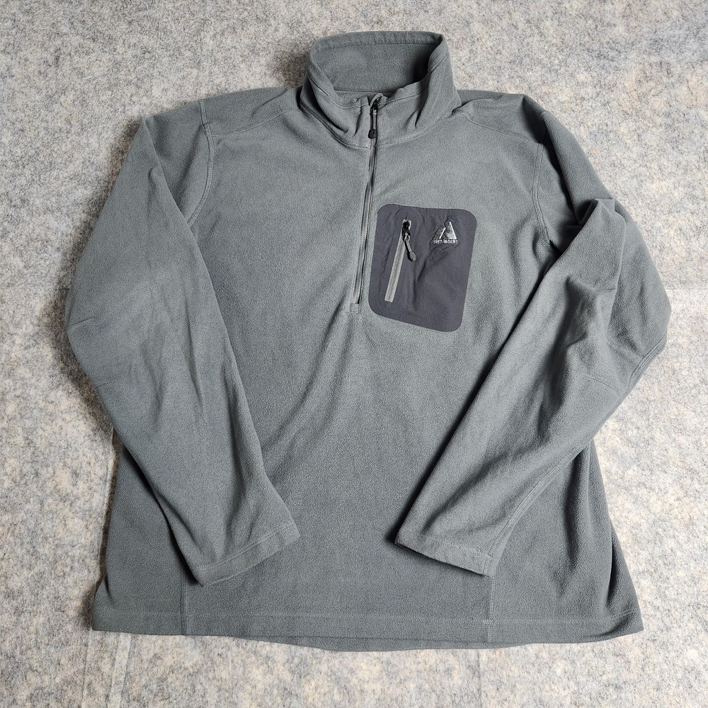 Eddie Bauer First Ascent Half Zip Fleece Sweatshirt Men M Gray‎ Jacket Gorpcore